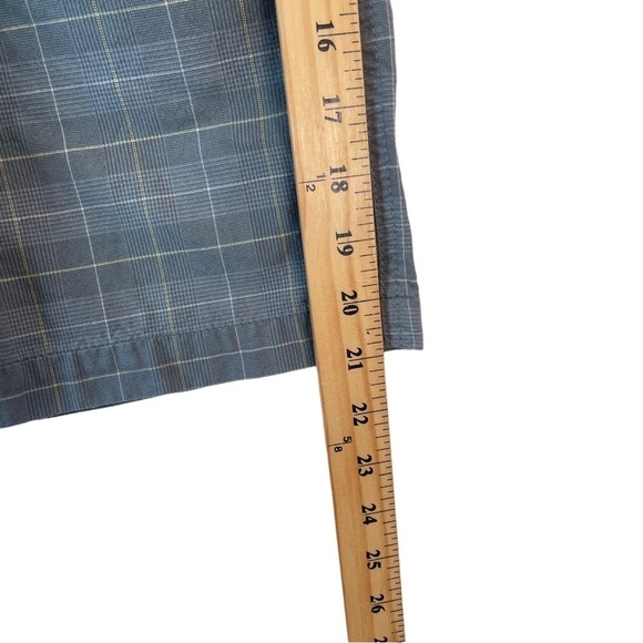 Horny Toad Bermuda Short Womens Size 12 Grey Plaid Yellow Stripe Flat Front - Picture 10 of 12